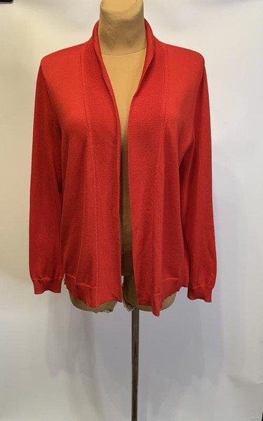 Women Peter Hahn Sweater Red Cotton 38 / M / 46 #C815