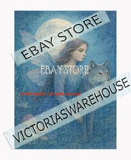 500 piece jigsaw puzzle Fairy wolf fantasy forest