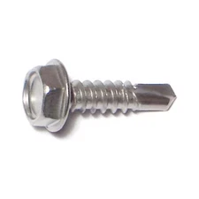 MIDWEST FASTENER 09848 Self-Drilling Screw, #10 x 3/4 in, Zinc Plated Stainless