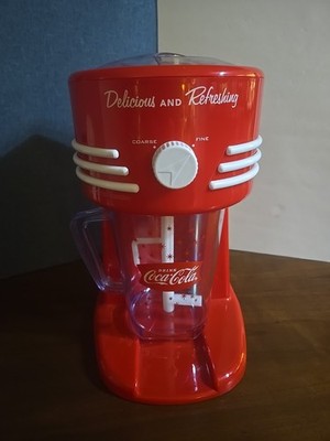 COCA-COLA Slush Maker Frozen Beverage Station by NOSTALGIA Ice Shaver CLEAN VGC