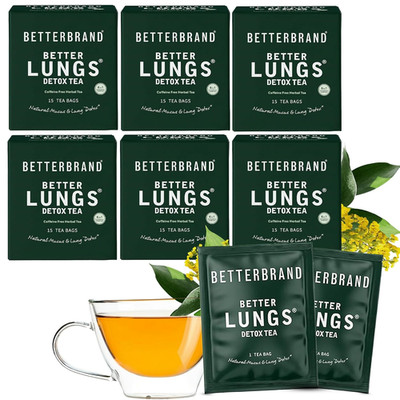 Mullein Tea Bags for Lung Detox - Herbal Respiratory Support (Pack of 6)