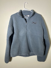 Fila Women's Large Blue / Gray Fleece 1/4 Zip - Pre Owned Excellent Condition