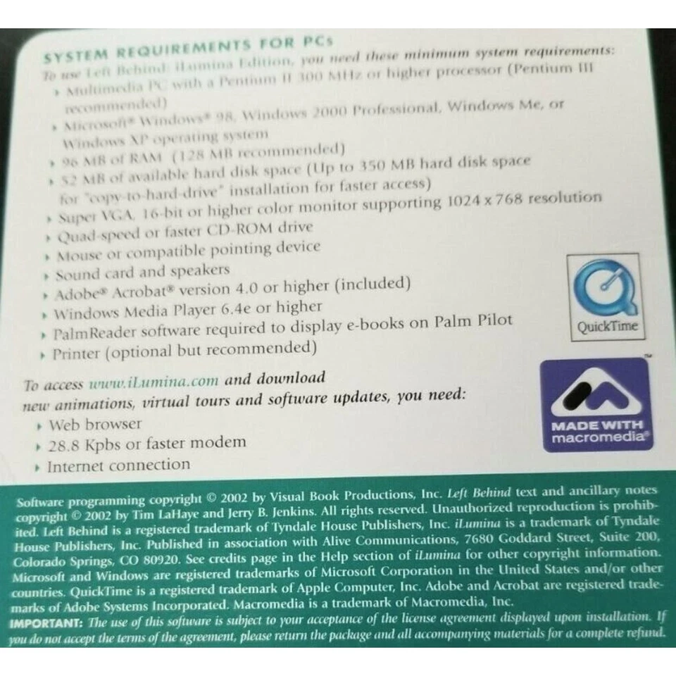 Left Behind I Lumina Edition CD-ROM 2002. Rare. - Image 2 of 3