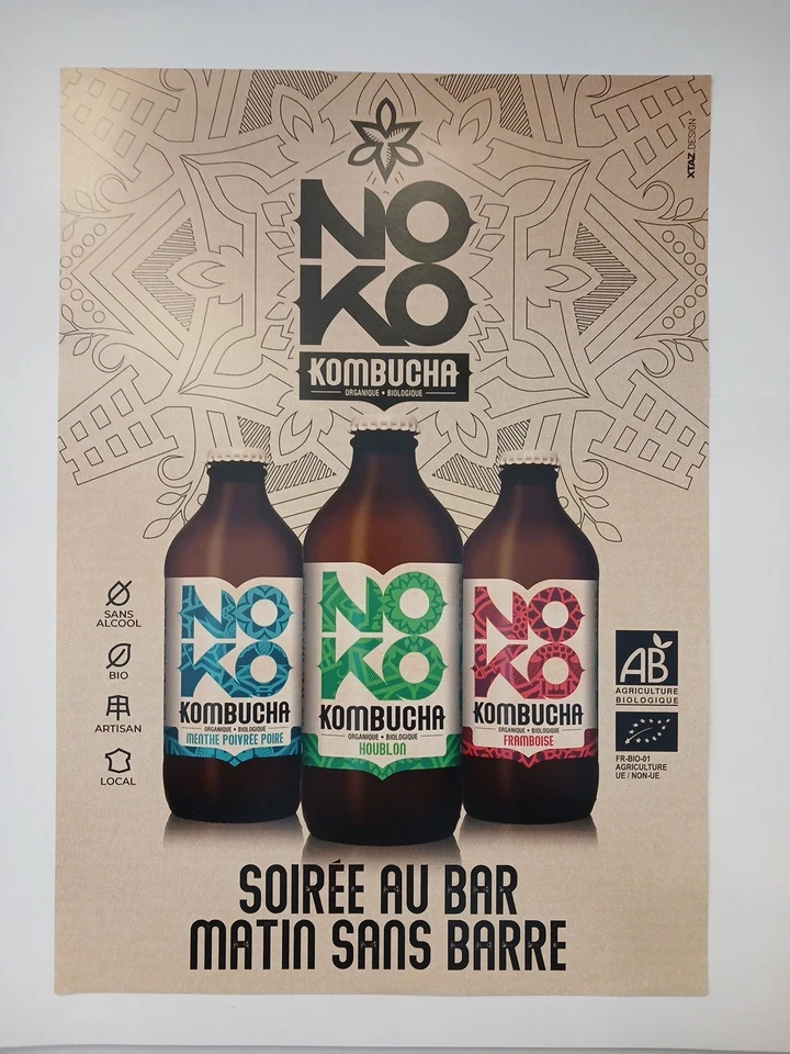 AFFICHE : NOKO KOMBUCHA (Model 1) - 29,8x42cm / Br. Pays Flamand - France - Photo 1/1