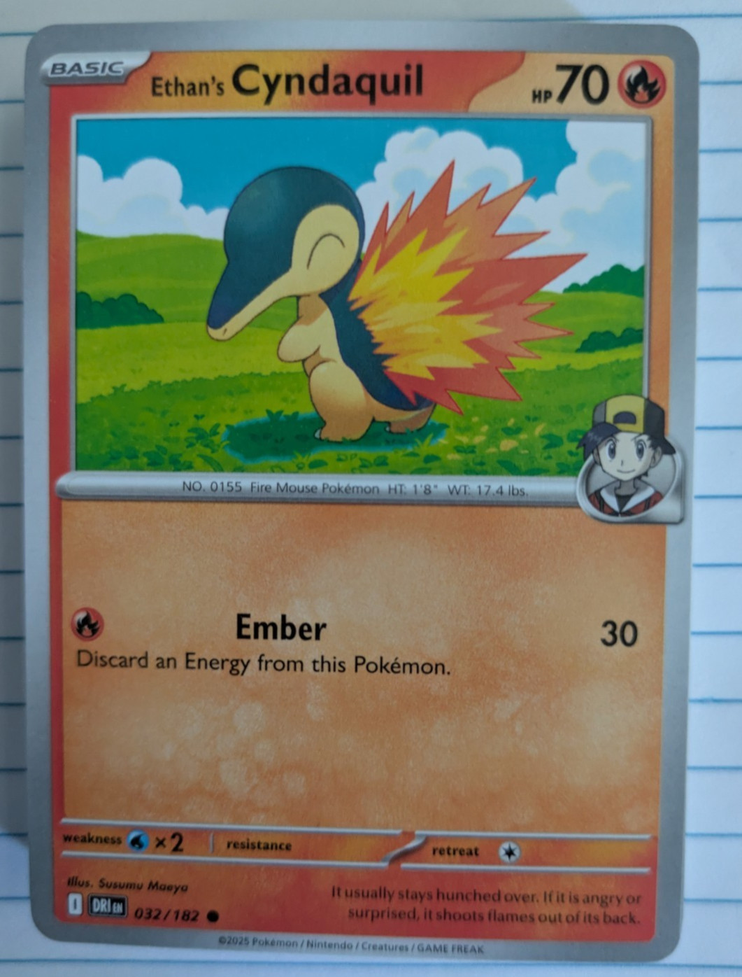 Cyndaquil 032/182 Destined Rivals Near Mint Pokémon Card