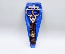 NEW DOVO Solingen 208 Gold Plated Scroll Embroidery Scissors 3.5" Germany
