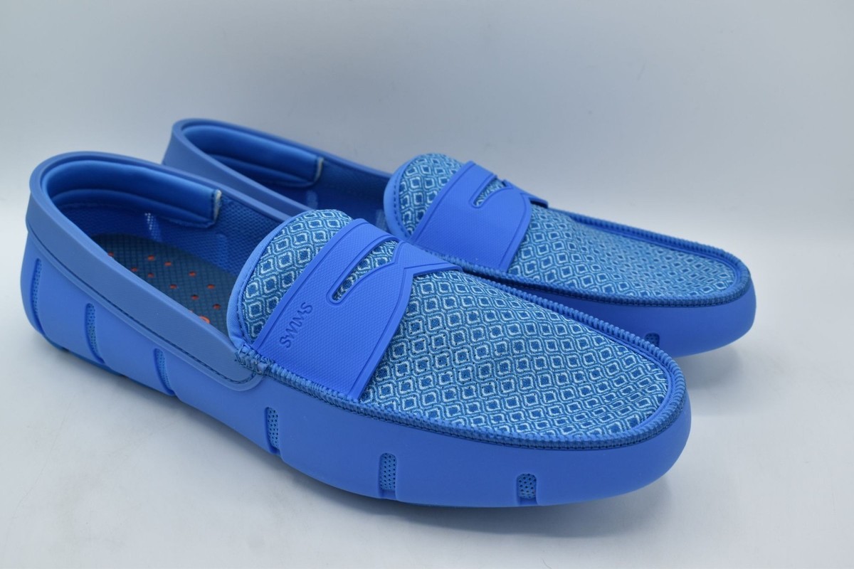 Swims Mens Shoes Swims Size 7 M Printed‎ Penny Sail Blue Slip On Loafers Shoes SWIMS Mens Size 14 Sail Blue Printed Penny Slip On Loafers  main image 2