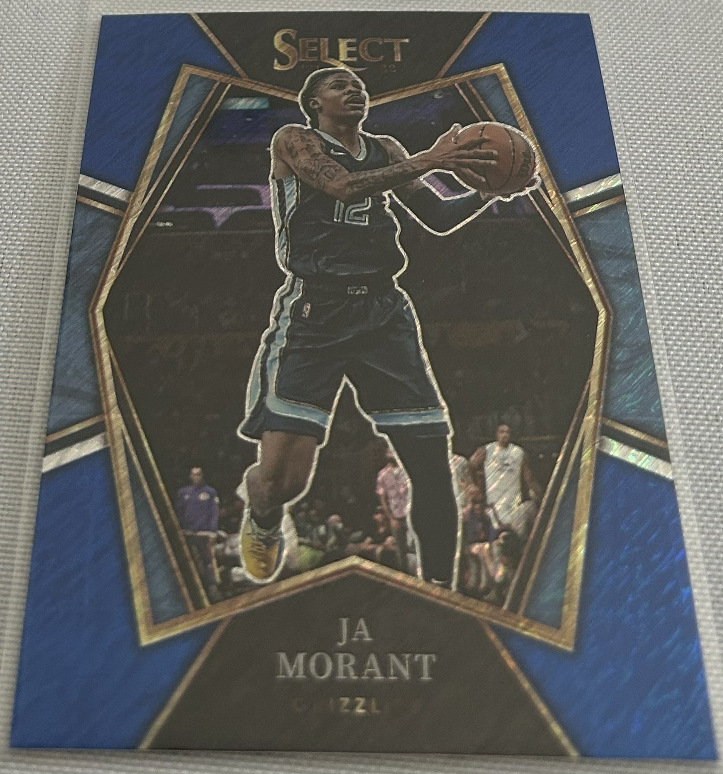 2021-22 Select Basketball Ja Morant Memphis Grizzlies Premier Blue Shimmer Prizm