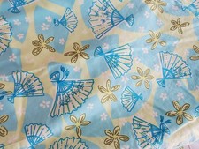 Lilly Pulitzer Women  s Capri Pants 6 Blue Fan Japanese Lightweight Colorful