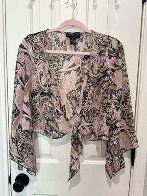 Y2k Tie Top Flare Sleeve Indie Sleeze Fairy Hot Mom Hippy Coquette Retro Pink 3X