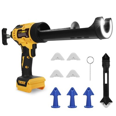 Cordless Caulking Gun for DeWalt 20V Battery, Electric Caulking Gun with 6 Sp...