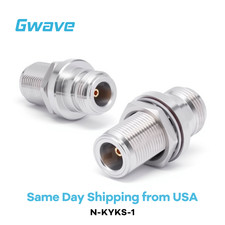 N Female to N Female Bulkhead Mount Adapter, DC - 18GHz