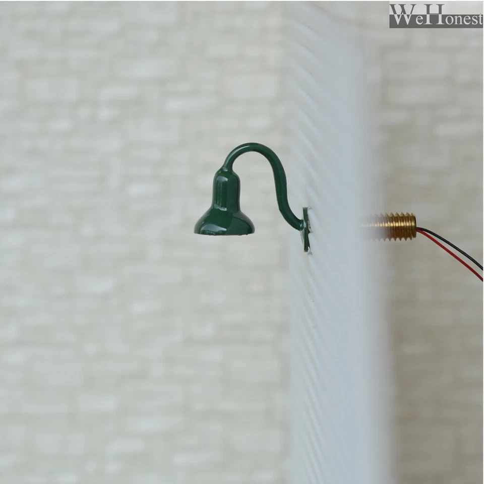 10 x OO / HO scale street bracket light model wall lamp posts LED building #R56 - Image 2 of 4