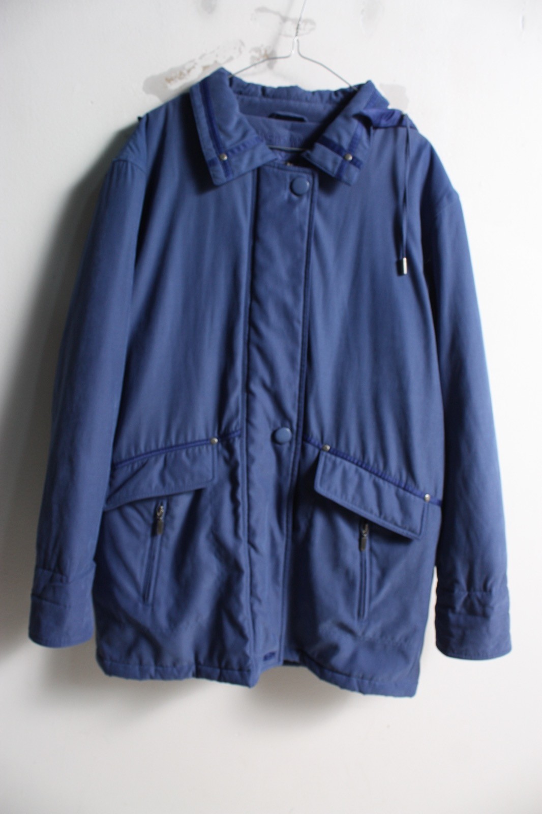 Eastraka Womens Ladies Quilted Coat Jacket Blue - Size Medium M (i58)