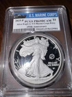 2025 P Silver American Eagle $1 Marine Privy PCGS PR69DCAM Milk Spots Present