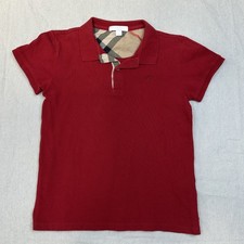 Vintage Burberry Nova Check Collar Polo Shirt Size 10Y kids youth
