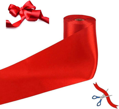 6 Inch Wide Satin Ribbon Satin Fabric Spool for Grand Opening Cutting Ceremony W