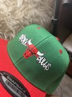 Chicago Bulls NBA Basketball Snapback Cap Hat Green/Red Flat Brim — photo 2