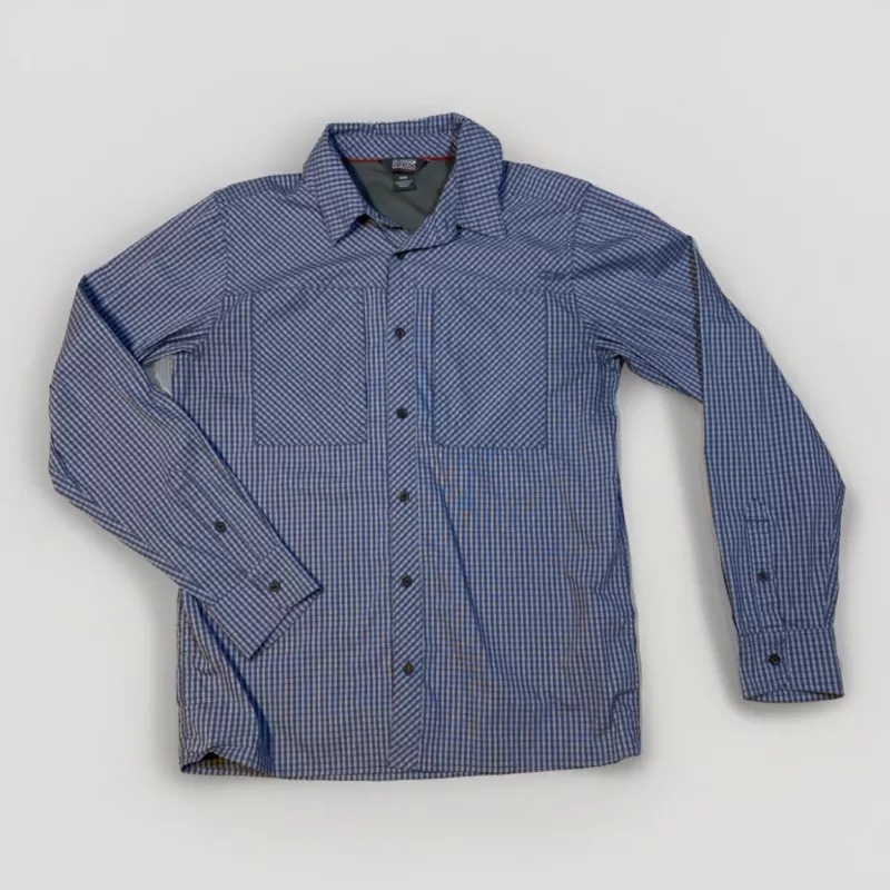 outdoor-research baja check button up hiking fishing shirt