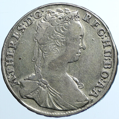 1744 KB HUNGARY Queen Maria Theresia MADONNA Old Silver 15