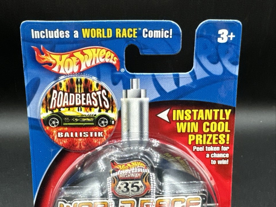 2003 Hot Wheels GREEN BALLISTIK 15/35 Highway 35 World Race ROADBEASTS