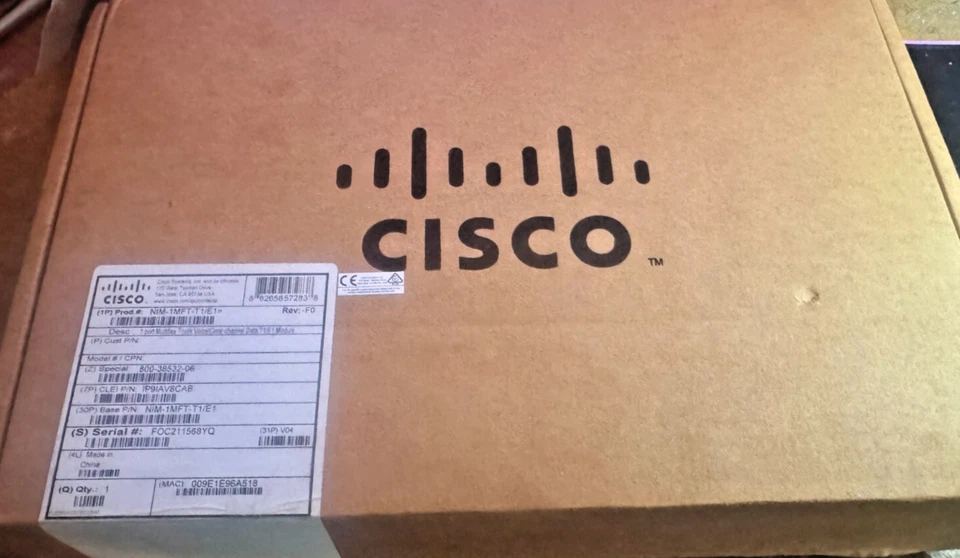 CISCO NIM-1MFT-T1/E1 1-Port Multi-flex Trunk Module Clear-channel Card T1/E1 NIM - Image 2 of 2