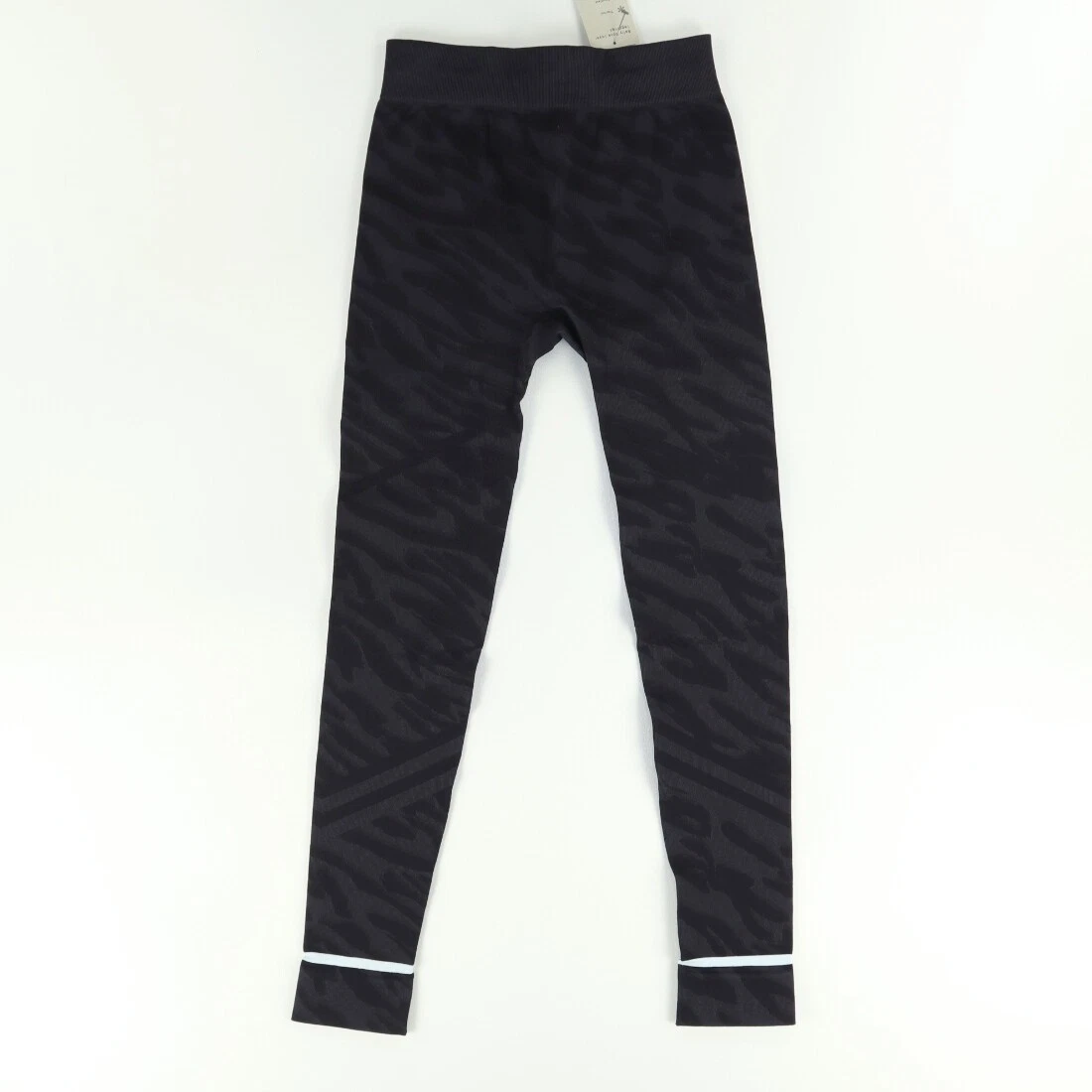 Sweaty Betty Base Layer Seamless Leggings Pants Black Animal Wave Women's M