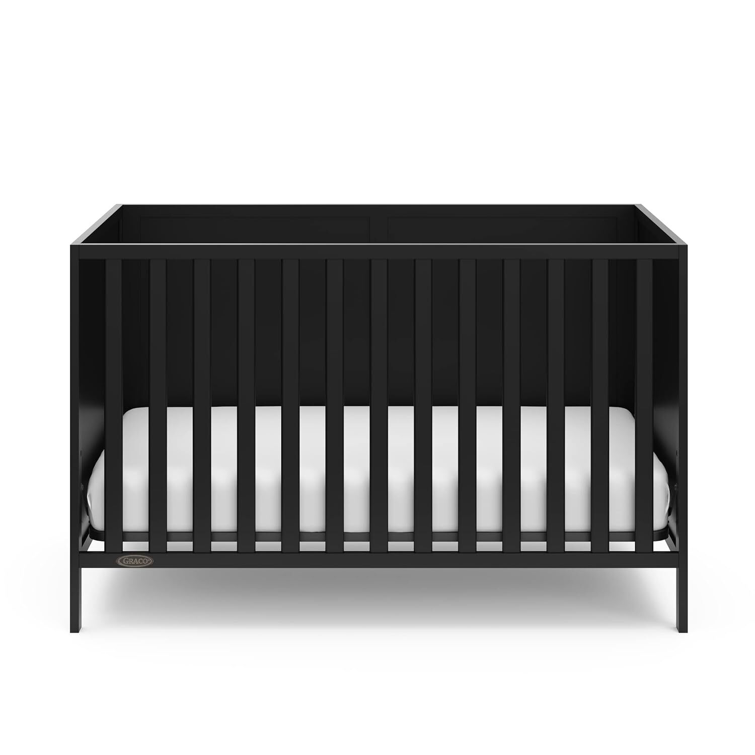 Theo Convertible Crib (Black) GREENGUARD Gold Certified Converts from