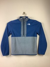 North Face Teen Unisex Glazier Half-zip Shady Blue Jacket Size 14-16 Xl