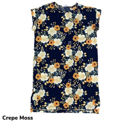 MEDIUM CHELSEA LuLaRoe T-Shirt Dress ~ YELLOW FLORAL on NAVY ~ Sizes 8-10; nwt