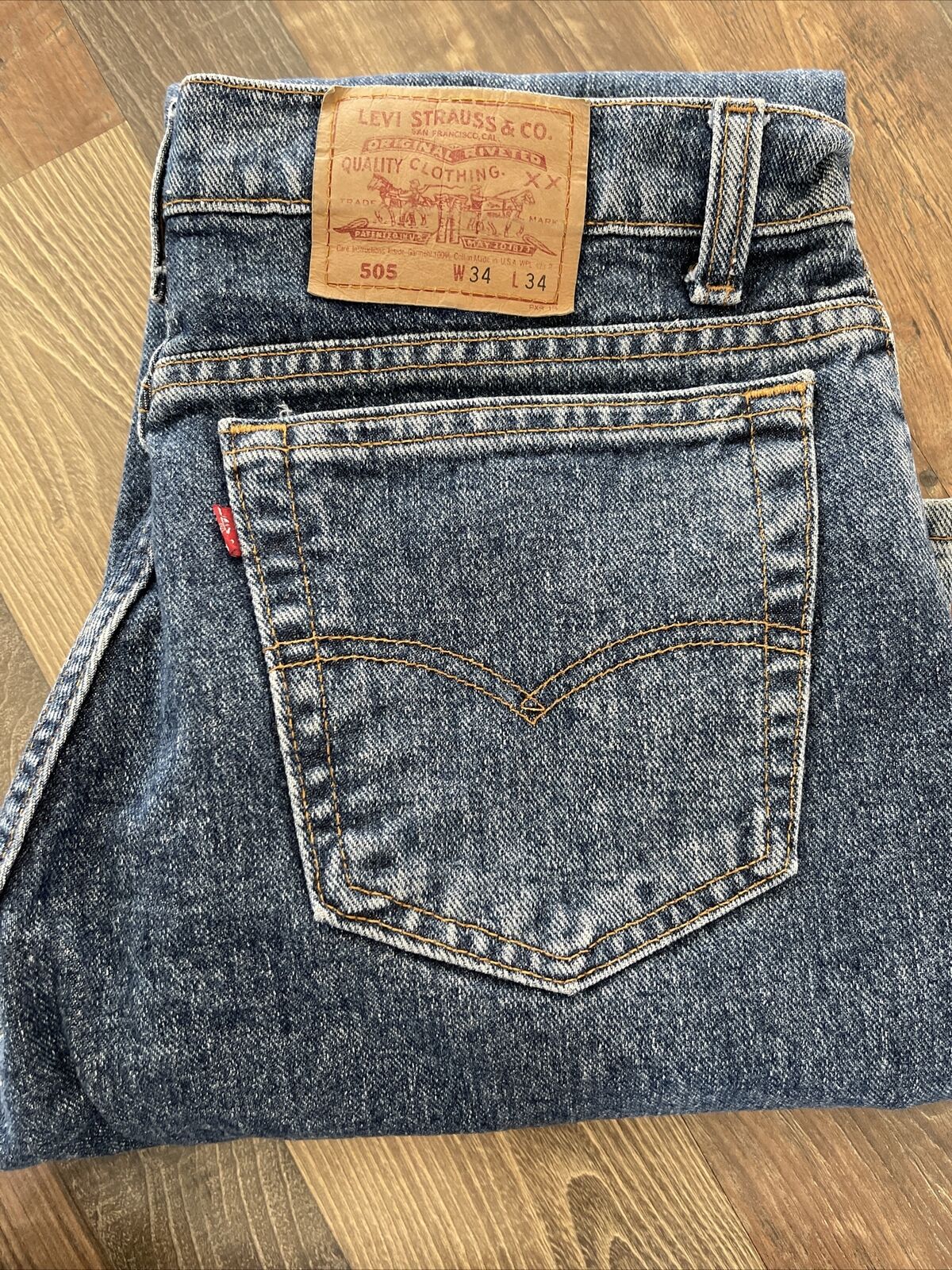 Vintage 90s Levi's 505 Jeans Light Wash Size 34 x  Made In USA | eBay