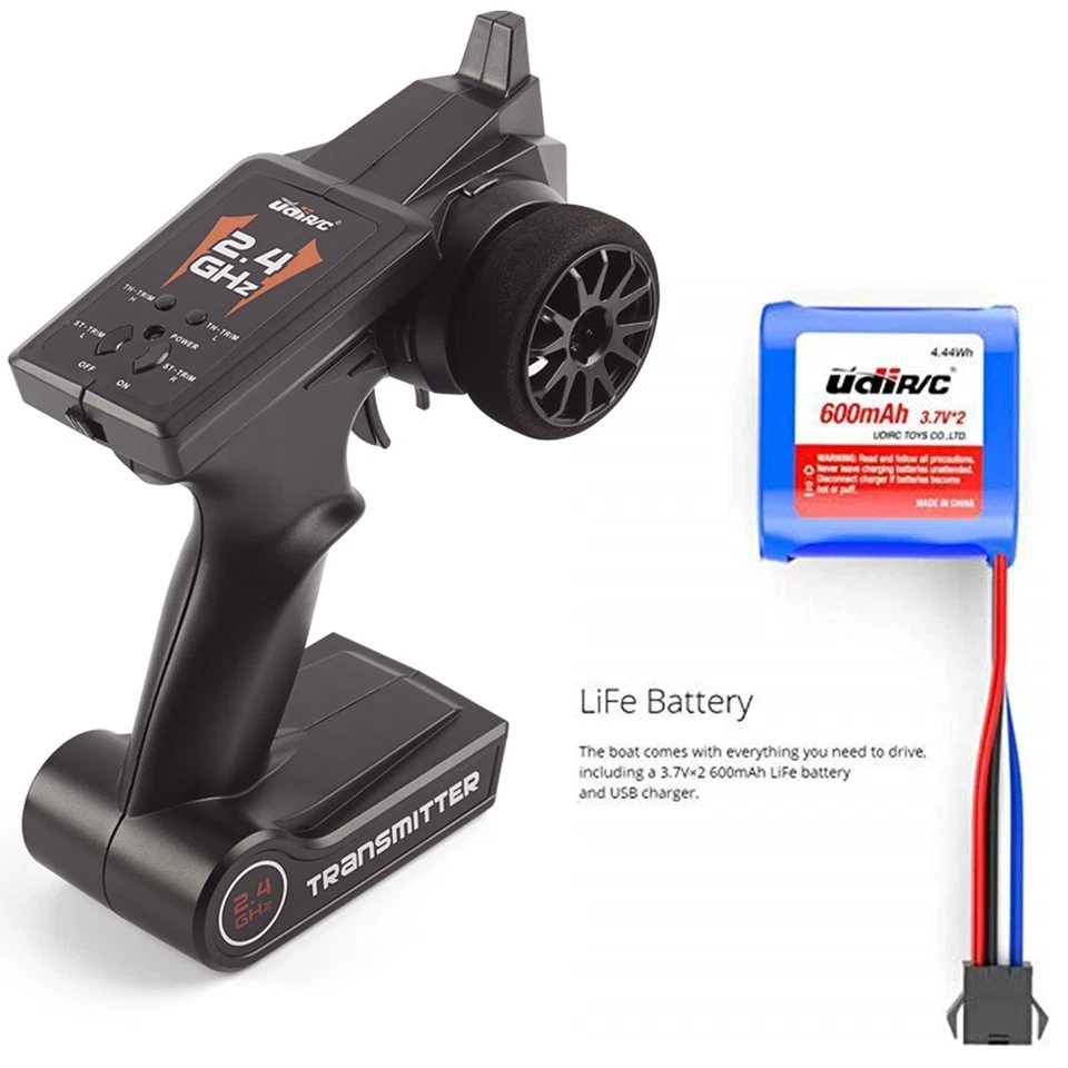 UDI RC Boat Electric High Speed Remote Control Racing Boat for Adult Kids 2.4GHz - Image 4 of 4