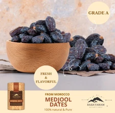 Rasayanam Moroccan Original Medjool Dates Khajoor Fresh Finest Dry Fruits (500g)