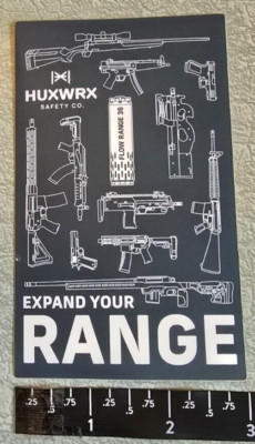 Huxwrx Safety Co. Expand Your Range Vinyl Decal Sticker Shot Show