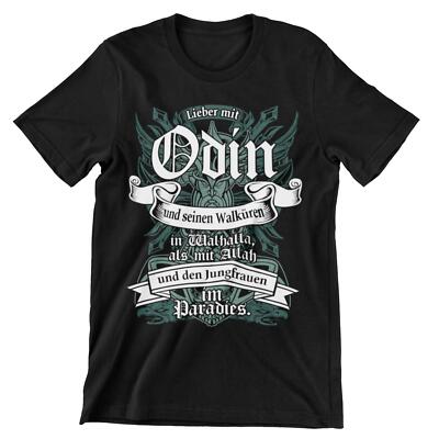 Lieber Mit Odin.. WikingerT-Shirt Walhalla Vikings Berserker Valhalla  #C26