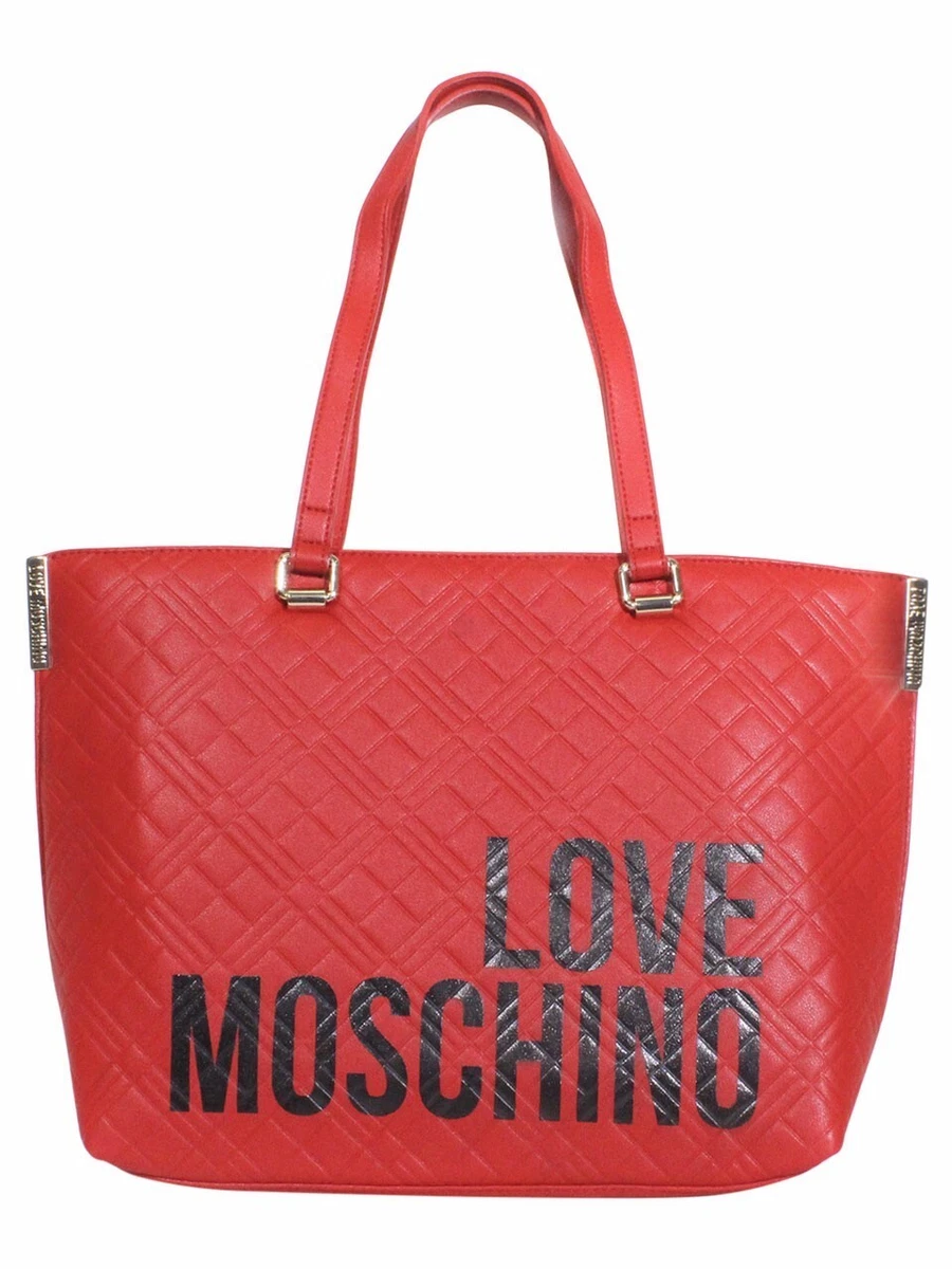 Love Moschino Women s Logo Tote Handbag Quilted