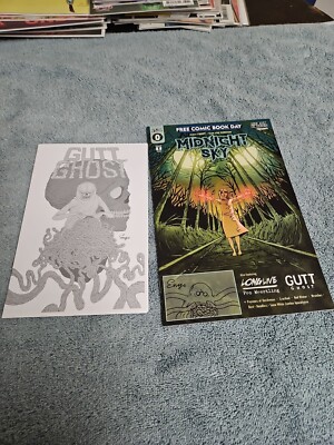 Gutt Ghost #1 Rare Ashcan + FCBD Remarked Sketch Scout Comics  Exclusive 2017