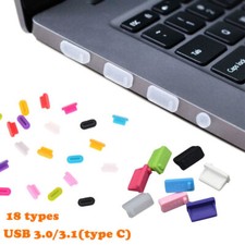 5pcs Protective USB Ports Anti-Dust Plug Cover Stopper for Laptop PC Phone