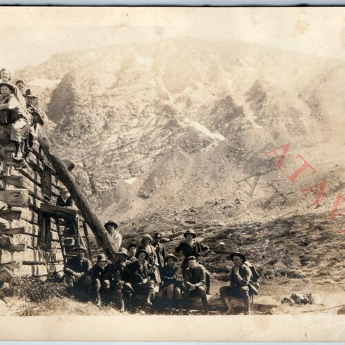 c1920s Boulder Colorado Ed Tangen 5x7" Photo Rocky Mountain Climbers Club CO B15 - Foto 1 di 3