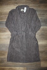 NWT UGG Men's Plush Ribbed Cotton Terry Bath Robe Gray L/XL