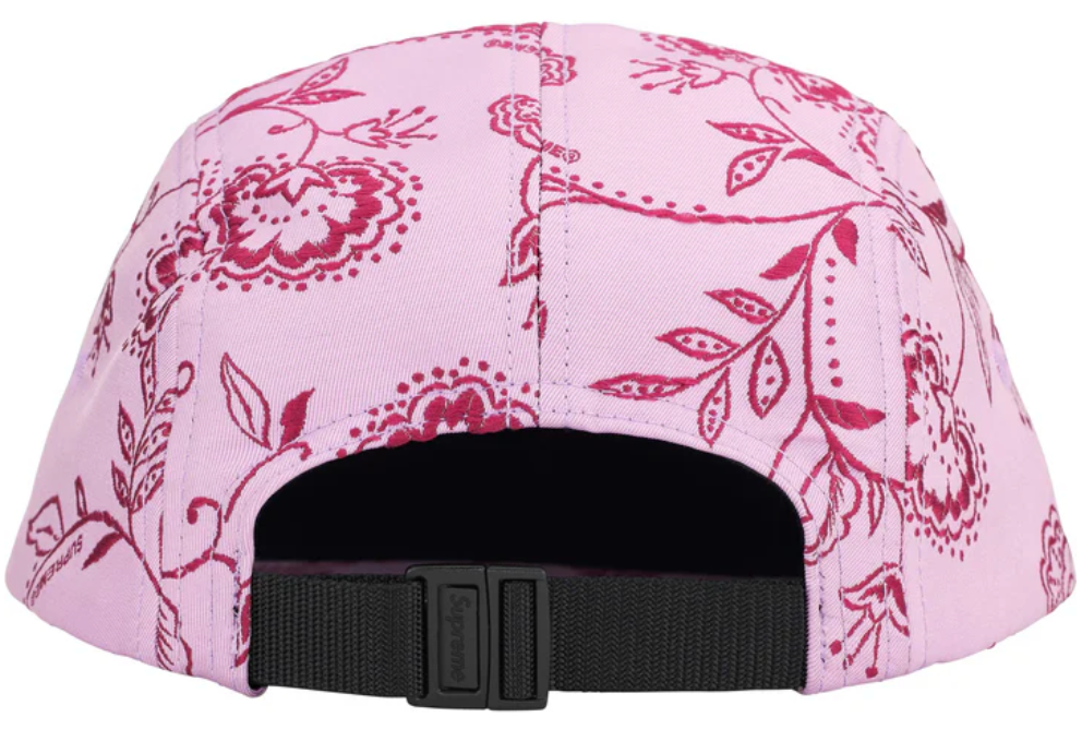 Supreme SS25 Floral Jacquard Woven Camp Cap Lavender One Size | eBay
