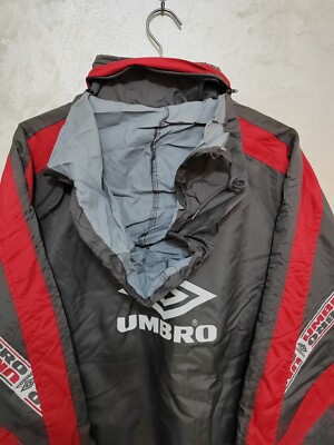 AJAX AMSTERDAM 1996-1997 BENCH COAT JACKET FOOTBALL UMBRO GRAY