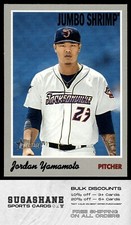 2019 Topps Heritage Minor 57 Jordan Yamamoto Jumbo Shrimp Baseball Card