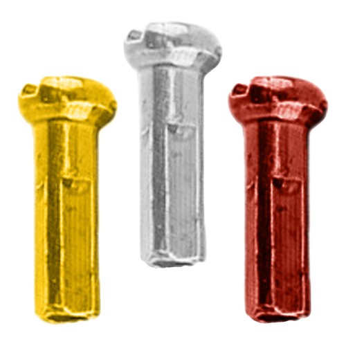 14mm Red Aluminum Alloy Spoke Nipples - 14 Gauge (2.0mm) For Custom Bike Wheel Building & Repair