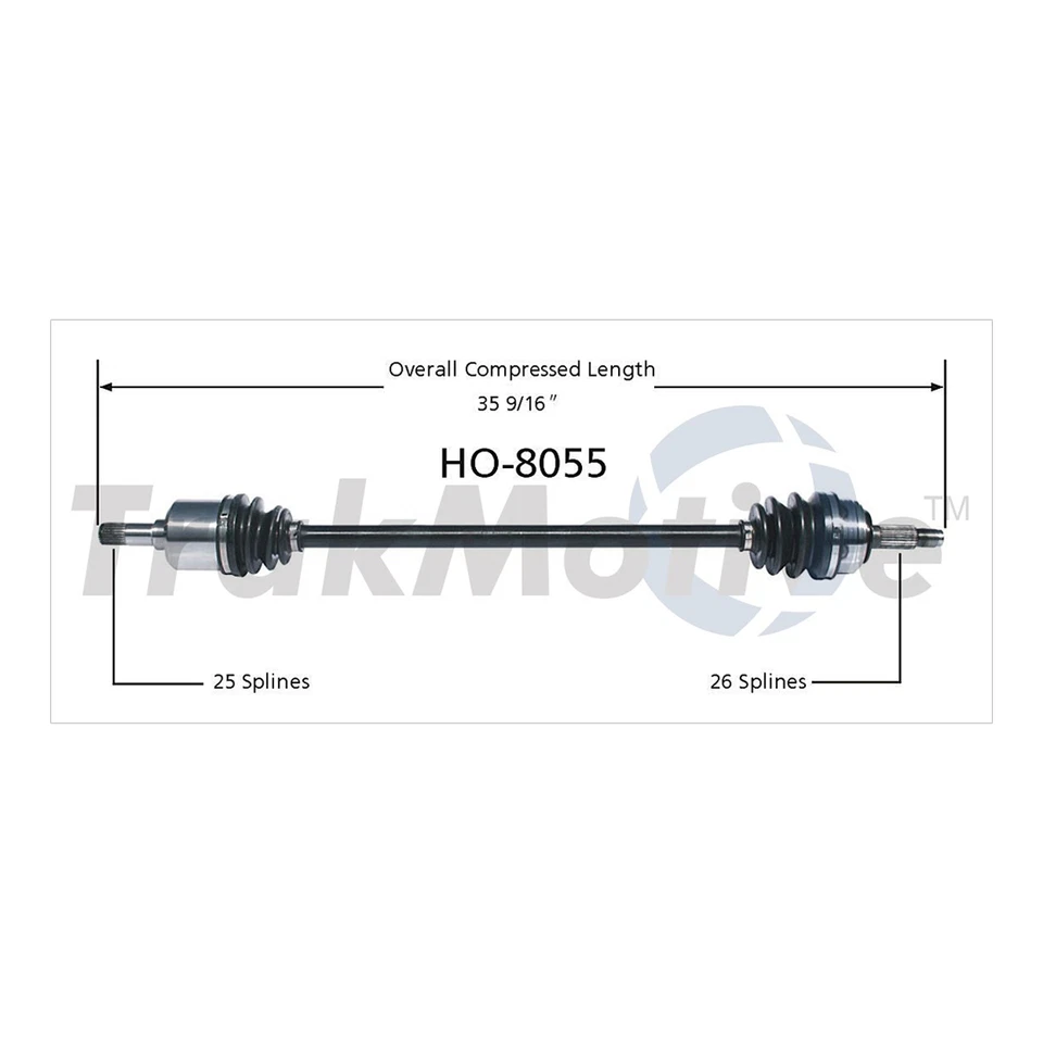 Junta de eje de transmisión TrakMotive CV delantero para Honda CRX 1988 1989 1990 1991 Foto 2 de 3