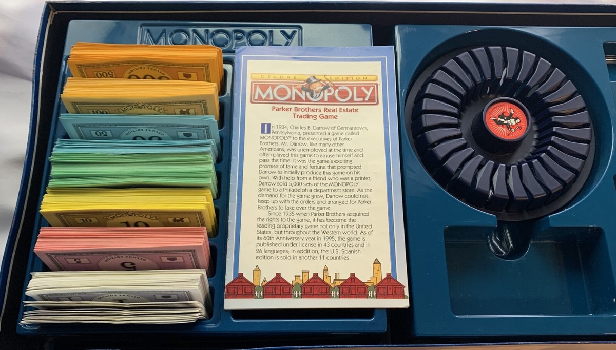 1995/98 Deluxe Monopoly Game (Long Box) Parker Brothers