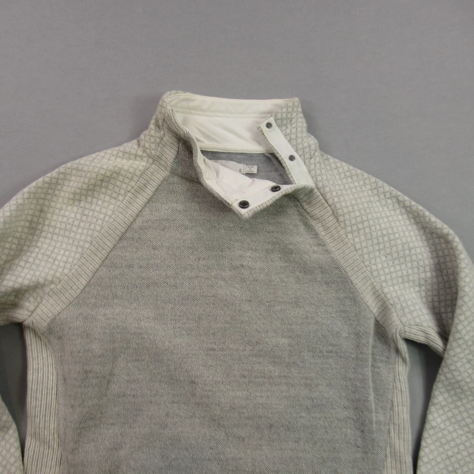 Suéter Prana Mujer Pequeño 1/4 A Presión Manga Larga Cuello Alto Foto 2 de 4