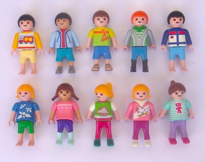 Playmobil Children 10 x Assorted Boys and Girls (B) Mint Condition