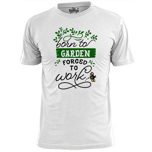 Camiseta Para Hombre Nacido en Jardín Obligado a Trabajar Flores Jardín Plantas Medio Ambiente - Imagen 3 de 3