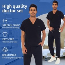 Stretch Comfort Jogger Scrub Set Medical Uniforms V-Neck Nursing Workware Suit